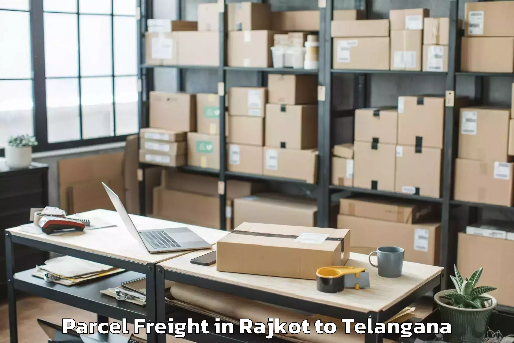 Easy Rajkot to Kakatiya University Warangal Parcel Freight Booking